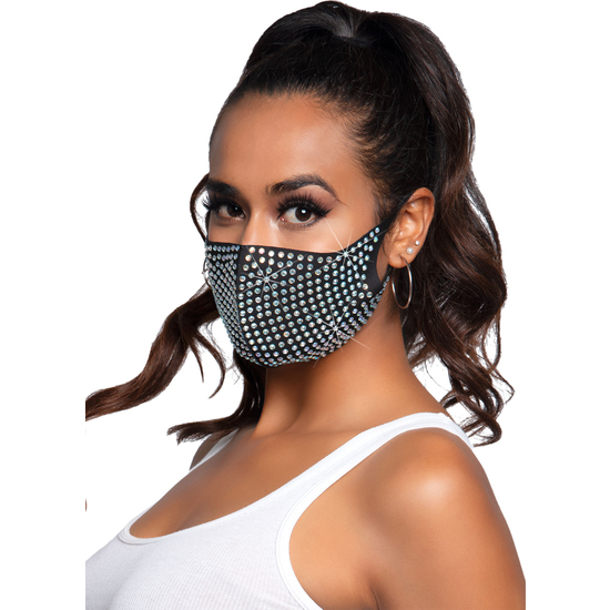 Leg avenue mascarilla coco rhinestone