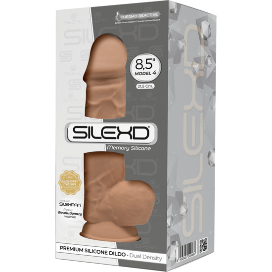 Silexd modelo 4 - pene realístico 21,8cm - caramelo (1)