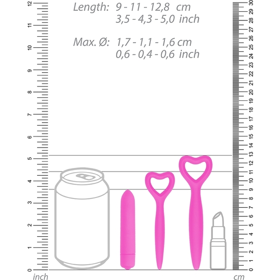 Silicone vaginal dilator set - pink (3)