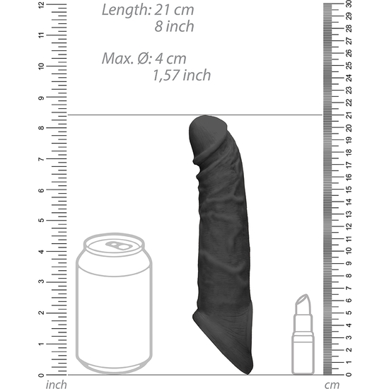 Penis sleeve 8 - negro (7)