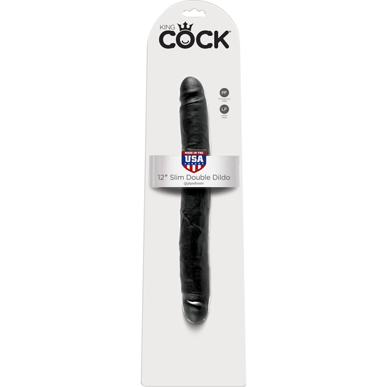 King cock doble pene realistico delgado negro (2)