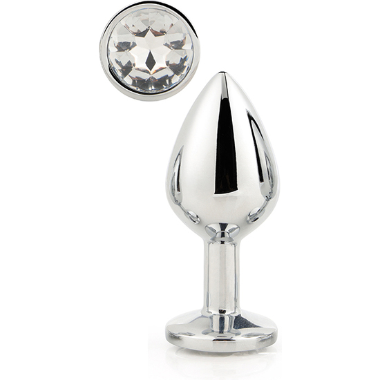 Gleaming love silver plug large