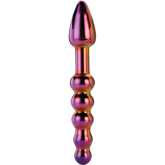 Glamour glass ridged anal dildo