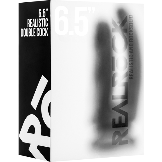 Realrock consolador doble realista 16,5 cm negro (1)