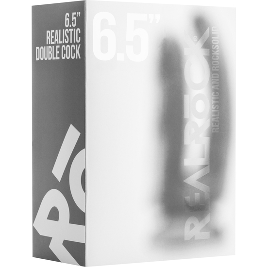Realrock consolador doble realista 16,5 cm transparente (1)