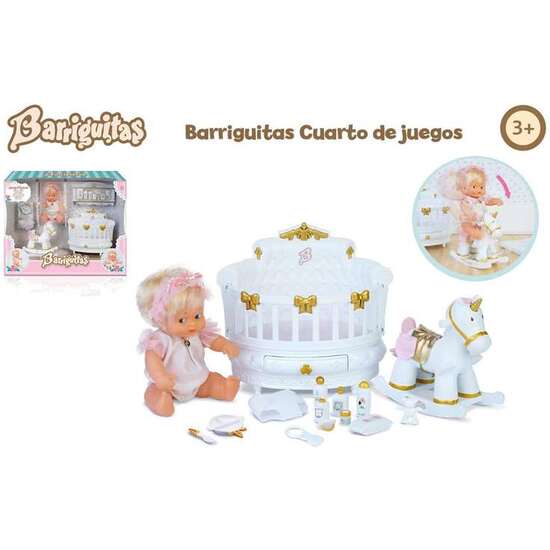 Los Barriguitas Barriguitas- Set De Cuna, Sillita Trona Y