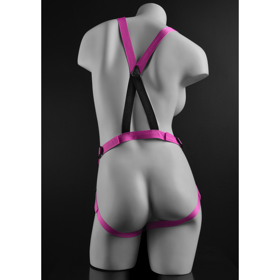 Arnes strap on suspender 15,24 cm rosa (2)