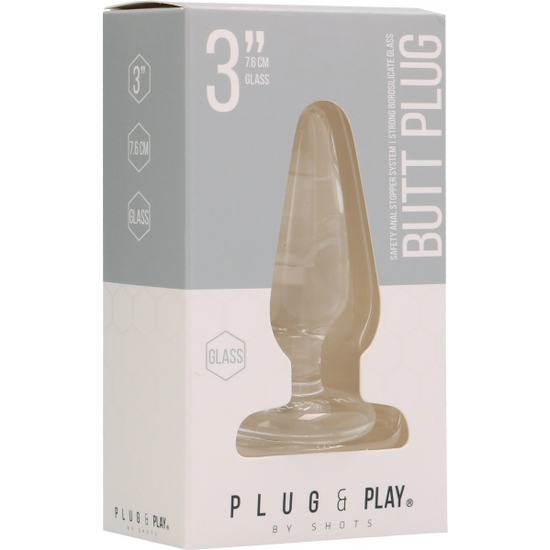 Butt plug - basic - 7,5 cm - cristal (2)