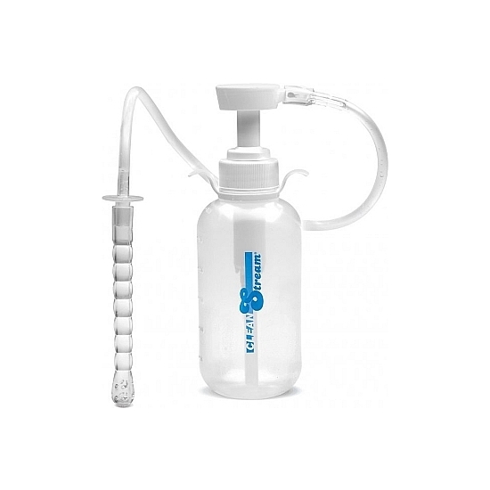 PUMP ACTION ENEMA BOTELLA CON DOSIFICADOR - TRANSPARENTE