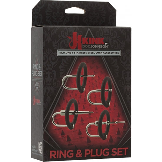 Ring & plug set - anillo con plug de silicona y acero inox (1)