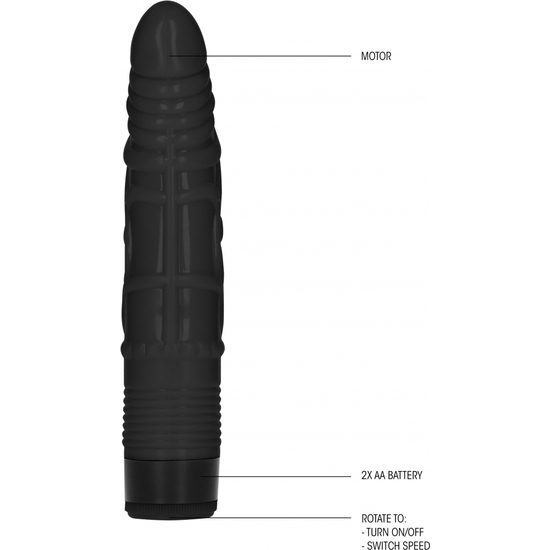 Gc pene vibrador realístico 19,5cm negro (4)