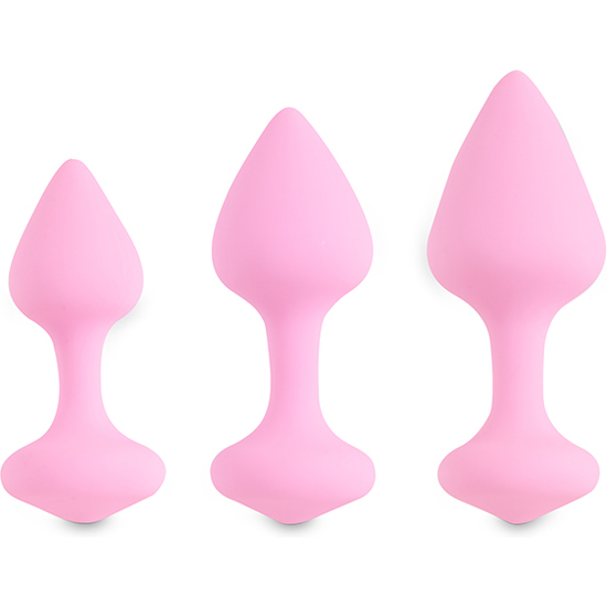 Feelztoys - bibi kit de 3 plugs silicona - rosa