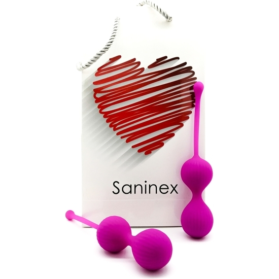 Saninex double clever - inteligentes esferas vaginales morado (1)