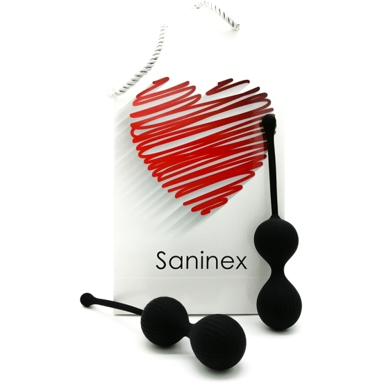 Saninex double clever - inteligentes esferas vaginales negro (1)