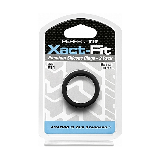 Xact-fit pack de 2 anillos de silicona 12cm - negro (2)