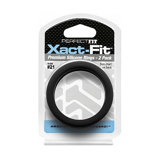Xact-fit pack de 2 anillos de silicona 20cm - negro (2)