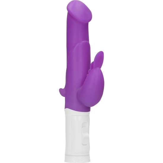 VIBRADOR CONEJITO RAMPANTE CON ROTACIÓN MORADO